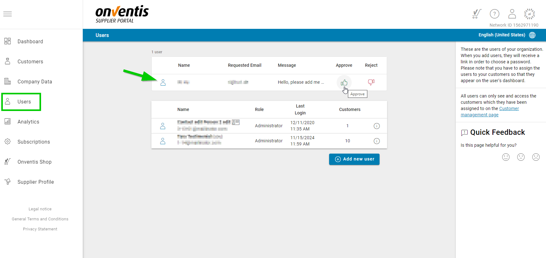 Supplier Portal - Duplicate VAT ID and User Request - Approve User in User Management.png