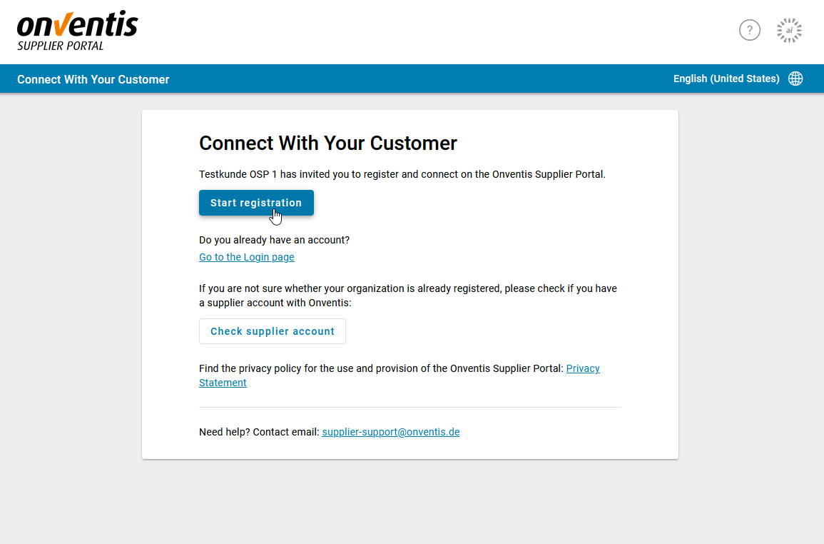 Supplier Portal - Connect with your customer page - Start registration.png